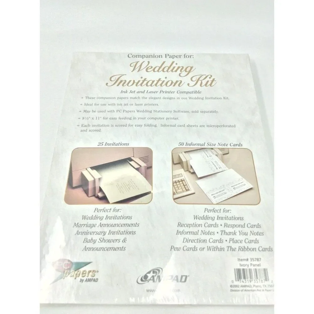 Vintage Invitations 25 ct Envelopes Blanks Printable Wedding Stationary White